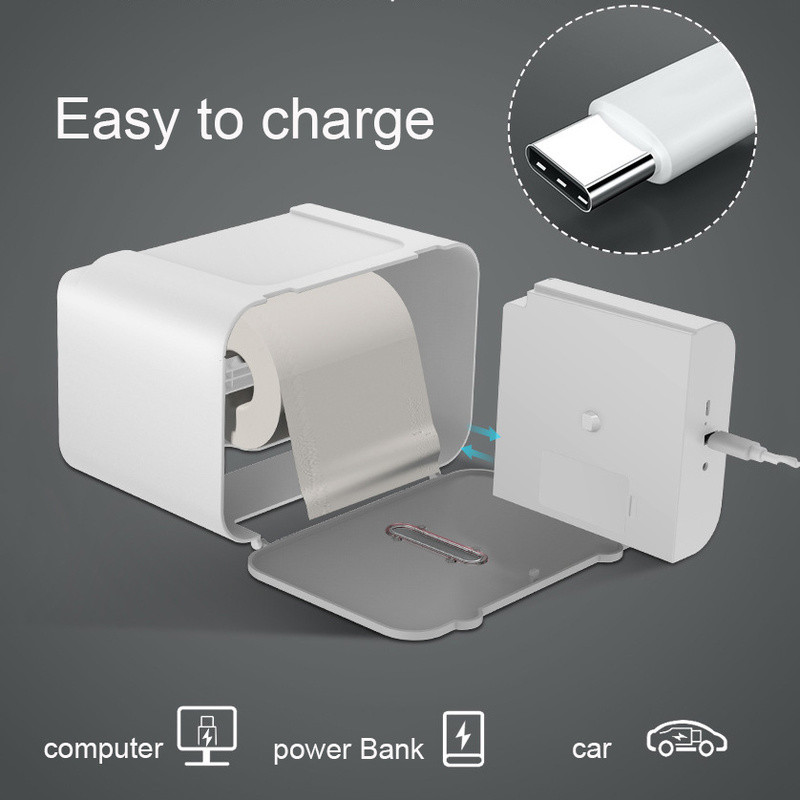 Indukcijski držač toaletnog papira Zidna automatska kutija za maramice bez bušenja Lazy Smart Home Električni držač toaletnog papira