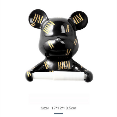 Resin Bear Rall Držač za papirnate ručnike Figurice nordijskih životinja Viseća kutija za maramice Stalak Interijer Moderni zidni dekor
