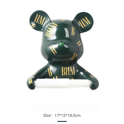 Resin Bear Rall Držač za papirnate ručnike Figurice nordijskih životinja Viseća kutija za maramice Stalak Interijer Moderni zidni dekor