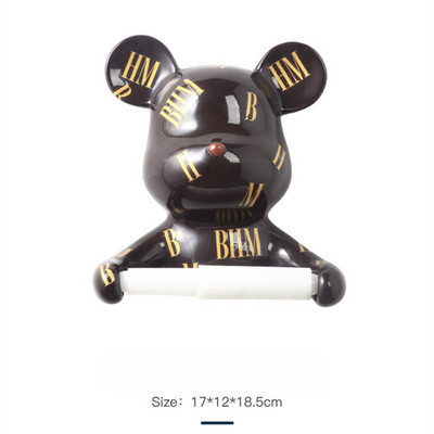 Resin Bear Rall Držač za papirnate ručnike Figurice nordijskih životinja Viseća kutija za maramice Stalak Interijer Moderni zidni dekor