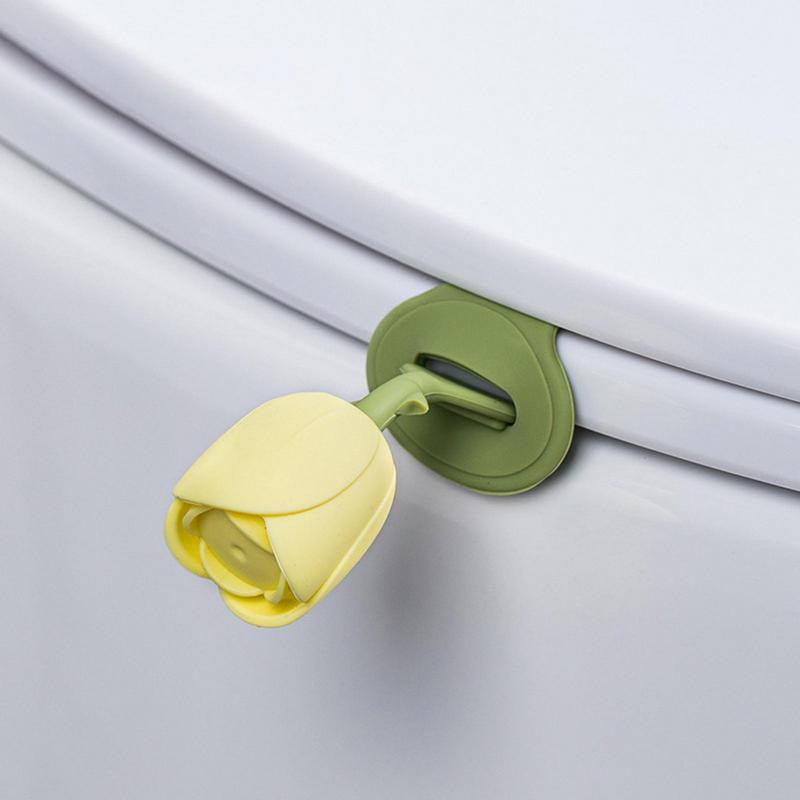 Nordic tualeto sėdynės pakėlimo rinkinys Universalus tualeto dangčio pakeliamos rankenos su mielomis gėlių formomis namų tualeto dangčio rankena tualeto užvalkalas