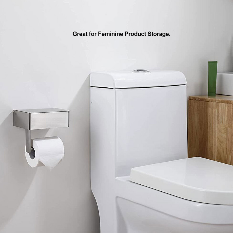 Držač toaletnog papira s dispenzerom za maramice Polica za odlaganje maramica za kupaonicu Zidni nosač od nehrđajućeg čelika Zidni nosač od nehrđajućeg čelika