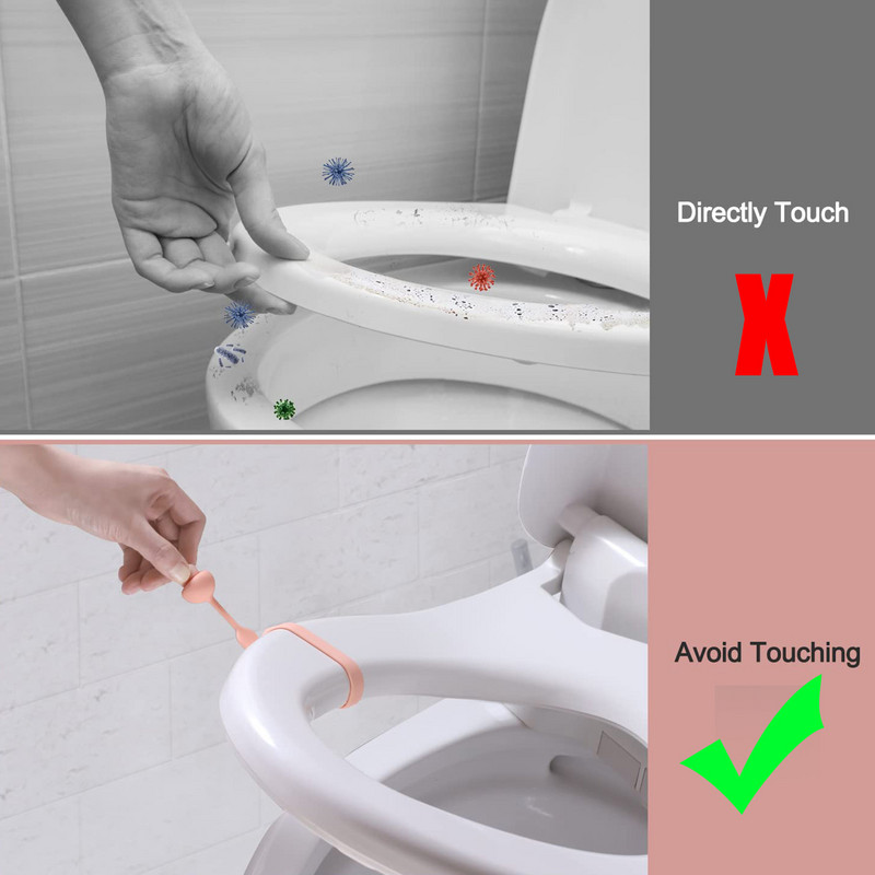 Podizač WC sjedala Rastezljivi podizač WC sjedala sa silikonskom mekom ručkom za ravne poklopce WC školjke i konkavne WC sjedala