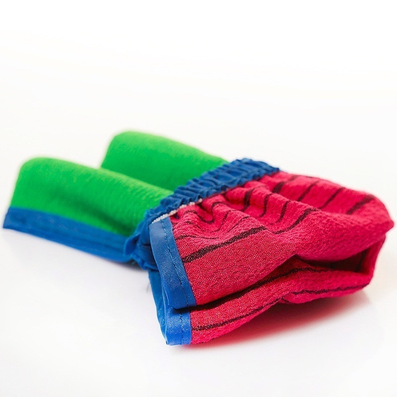 1 kom. Nasumične boje za tuširanje Spa piling dvostrana rukavica za kupanje Rukavice za čišćenje tijela Rukavice za tuširanje Rukavice za ribanje