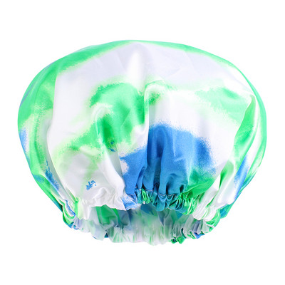 Nova dvoslojna kapa za tuširanje na kravatu Ženska vodootporna noćna kapa Potrepštine za šešir za njegu kose Kupaonska gumica Kapa za višekratnu upotrebu