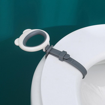 Силиконов повдигач за тоалетна седалка, регулируем размер, без докосване, миещ се за домашен офис ресторант