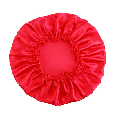Liela izmēra sieviešu satīna zīdaina nakts miega cepure nakts vāciņš plata elastīga matu kopšanas cepure galvas vāciņš Bonnet unisex kupola dušas vāciņš
