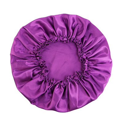 Liela izmēra sieviešu satīna zīdaina nakts miega cepure nakts vāciņš plata elastīga matu kopšanas cepure galvas vāciņš Bonnet unisex kupola dušas vāciņš
