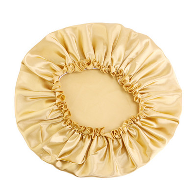 Liela izmēra sieviešu satīna zīdaina nakts miega cepure nakts vāciņš plata elastīga matu kopšanas cepure galvas vāciņš Bonnet unisex kupola dušas vāciņš