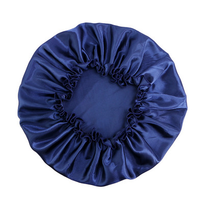 Liela izmēra sieviešu satīna zīdaina nakts miega cepure nakts vāciņš plata elastīga matu kopšanas cepure galvas vāciņš Bonnet unisex kupola dušas vāciņš