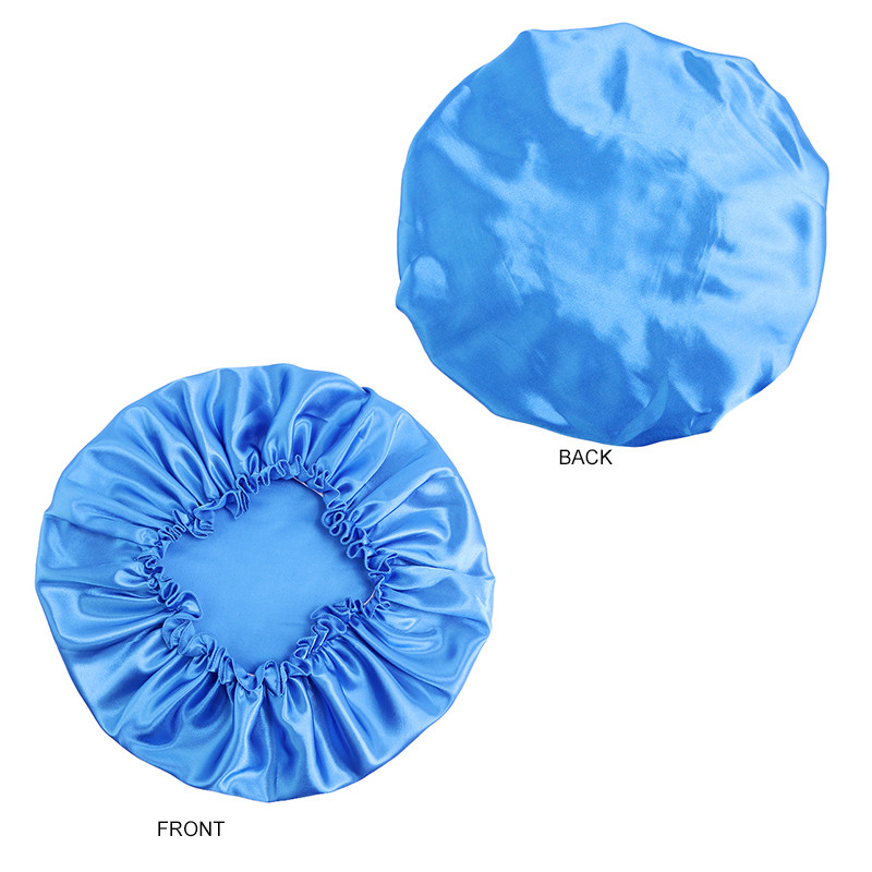 Liela izmēra sieviešu satīna zīdaina nakts miega cepure nakts vāciņš plata elastīga matu kopšanas cepure galvas vāciņš Bonnet unisex kupola dušas vāciņš