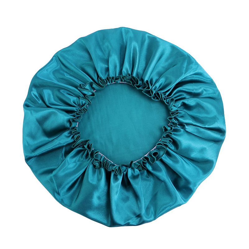 Liela izmēra sieviešu satīna zīdaina nakts miega cepure nakts vāciņš plata elastīga matu kopšanas cepure galvas vāciņš Bonnet unisex kupola dušas vāciņš