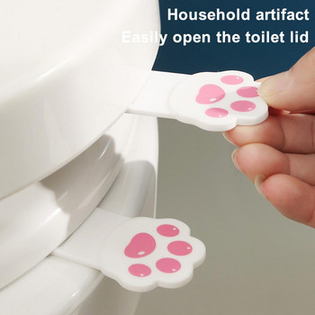 Cute Toilet Seat Lifter Cartoon Toilet Lift Lifter Creative Cat Claw Lift Lifter Flap Opener Isolate Bacterium Προϊόντα μπάνιου