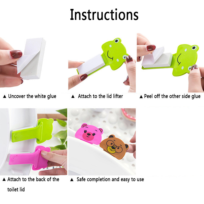 Podizač poklopca za WC školjku Poklopac za WC školjku prijenosni uređaj crtani praktični podizač poklopca za WC školjku Ručka Lifer Lifer Dodaci za kupaonicu