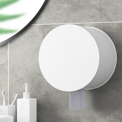 Kupaonska kutija za papirne maramice koja se montira na zid Minimalistički držač toaletnog papira Vodootporna kutija za pohranjivanje papira Dodaci za kupaonicu bez bušenja