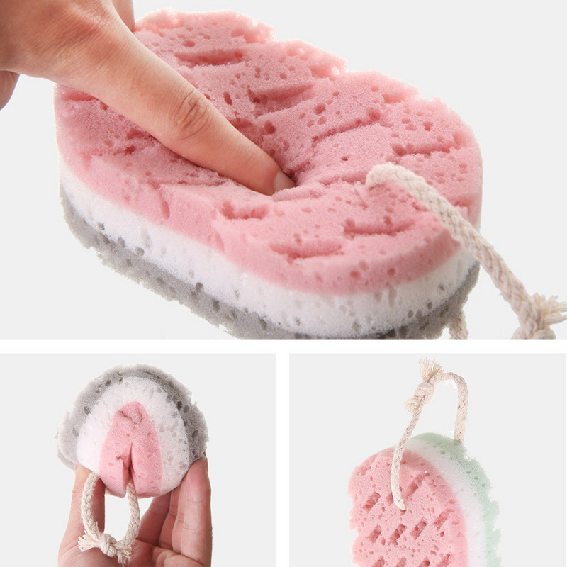 1/2/3 kom troslojna spužva za pjenu za kadu odrasla djeca mekana izdržljiva piling masaža čišćenje tijela kupaonski pribor