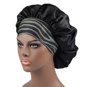 1/2kom Unisex kapa s elastičnom trakom za glavu za noćni šešir s obodom Kapa za kupanje, ekstra velika satenska svilenkasta kapa za spavanje