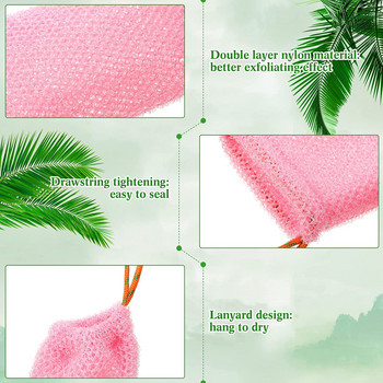 Thicken Nylon Soap Saver Bag Pouch Bar Plentiful Bubble Foam Saap bags Σακουλάκια απολέπισης από διχτυωτό σαπούνι για σαπούνι ντους Θήκη θήκης