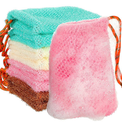 Thicken Nylon Soap Saver Bag Pouch Bar Plentiful Bubble Foam Saap bags Σακουλάκια απολέπισης από διχτυωτό σαπούνι για σαπούνι ντους Θήκη θήκης