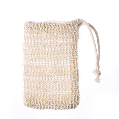 1/3/5 kom Prirodna vrećica za sapun od sisala Saver Pouch Bar Sapun za piling Mrežaste vrećice za tuš Držač sapuna Mrežasti džep s mjehurićima