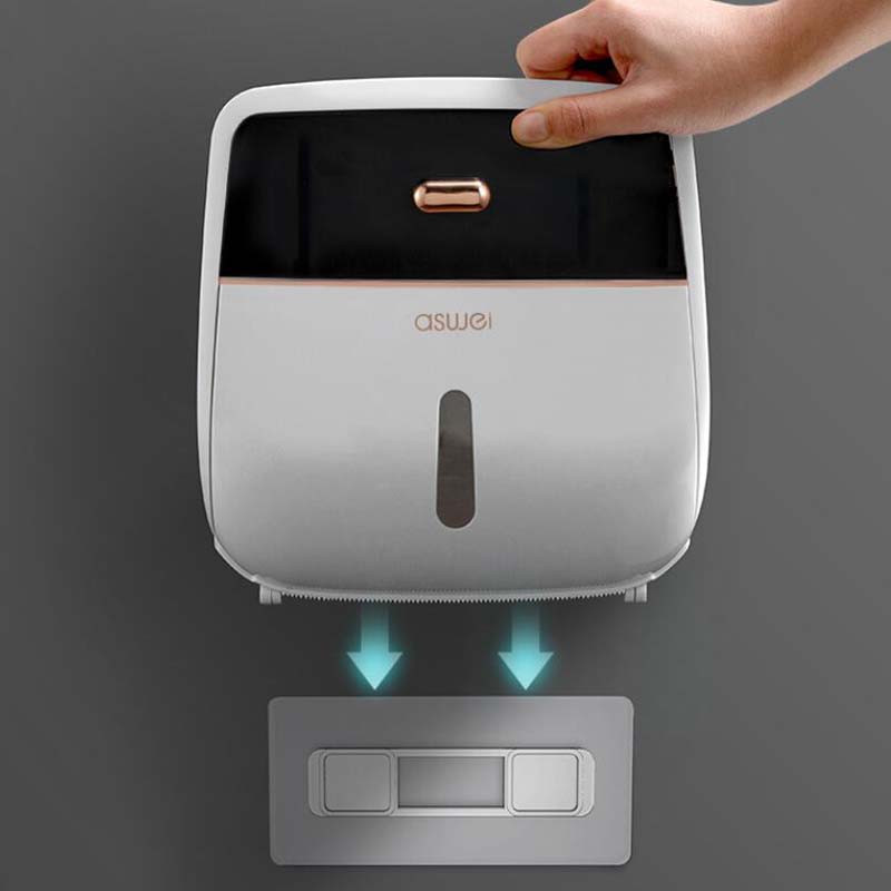 Zidni držač papira Vodootporna ladica za rolu toaletnog papira Kutija za pohranu Organizator Višenamjenska kutija za maramice Kupaonski pribor