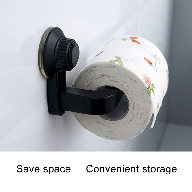 Kupaonski držač toaletnog papira Crni zidni stalak za maramice Polica za odlaganje kuhinjskih ručnika od nehrđajućeg čelika Držač toaletnog papira