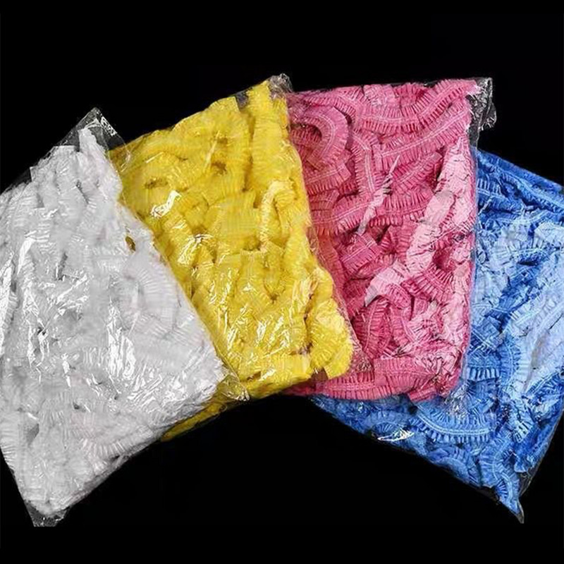Kapa za tuširanje od 100 komada, plastična vodootporna kapa za glavu, hotelska kapa za tuširanje za farbanje kose, prozirna plastična kapa za kozmetički salon, prianjajuća