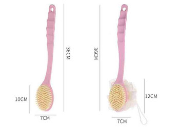 Βούρτσα για τρίψιμο με μακριά λαβή Πετσέτα καθαρισμού μπάνιου Προμήθειες μπάνιου για μαλακά μαλλιά Βούρτσα τριψίματος πλάτης