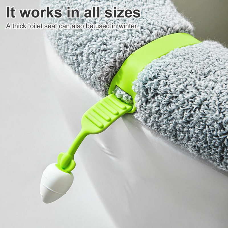 Izturīgs elastīgs tualetes sēdekļa gredzena rokturis, labs stingrība Jauka burkāna forma tualetes sēdekļa gredzena rokturis Izvairieties pieskarties tualetes vākam