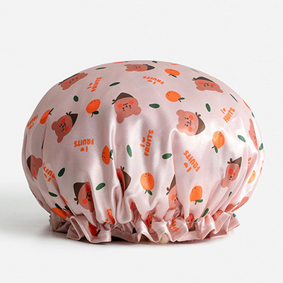 Ženska navlaka za tuširanje Šešir Dvoslojni pribor Vodootporni debeli kupaonski dodaci Kapa za kosu