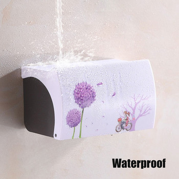 GURET Αδιάβροχη θήκη χαρτιού τουαλέτας Πλαστική θήκη για πετσέτες τοίχου για αξεσουάρ WC τουαλέτας Δημιουργικός δίσκος