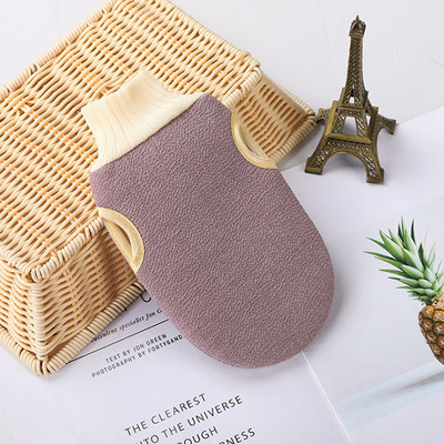 1Pc. Tuš Spa piling Dvostrana rukavica za kupanje Piling za tijelo Rukavica Trljanje Uklanjanje mrtve kože Proizvodi za kupaonsku masažu SPA pjena