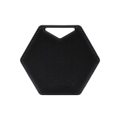 Četka za kupanje Poligonalna silikonska četka za kupanje Prijenosna zidna silikonska četka za šampon Dječja četka za kupanje crna