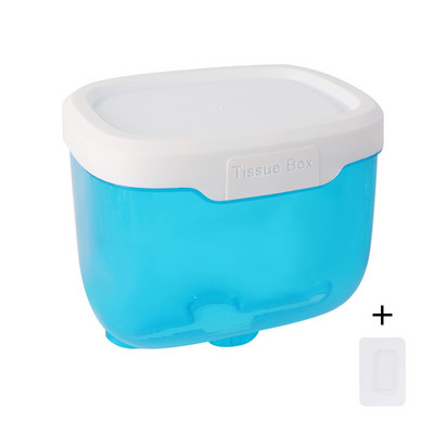 Ant sienos tvirtinamas audinių laikiklis Vonios kambario vandeniui atspari audinių dėžutė Lipni be perforavimo daugiafunkcinė laikymo lentyna vonios reikmenys