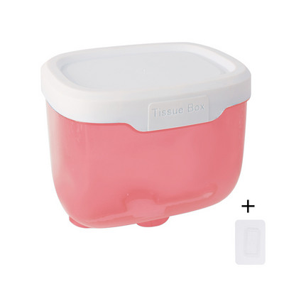 Ant sienos tvirtinamas audinių laikiklis Vonios kambario vandeniui atspari audinių dėžutė Lipni be perforavimo daugiafunkcinė laikymo lentyna vonios reikmenys