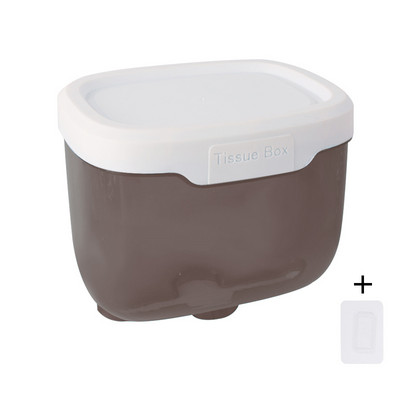 Ant sienos tvirtinamas audinių laikiklis Vonios kambario vandeniui atspari audinių dėžutė Lipni be perforavimo daugiafunkcinė laikymo lentyna vonios reikmenys