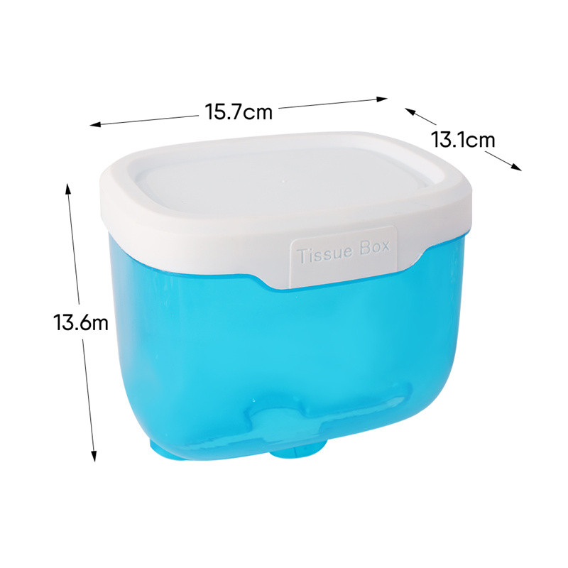 Ant sienos tvirtinamas audinių laikiklis Vonios kambario vandeniui atspari audinių dėžutė Lipni be perforavimo daugiafunkcinė laikymo lentyna vonios reikmenys