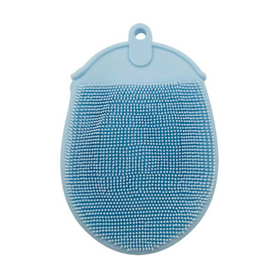 Silikona masāžas vannas birste ar āķi Mīksti pīlingi cimdi Bērnu dušas tīrīšanas birste dubļu netīrumu noņemšanas skrubis dušas burbulis