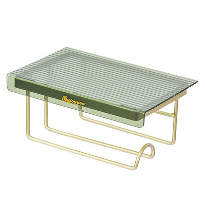 Pie sienas stiprināms tualetes papīra turētājs vannas istabas salvešu plauktu turētāji, pašlīmējošie caurumotāji, virtuves rullīšu papīra vannas istabas piederumi