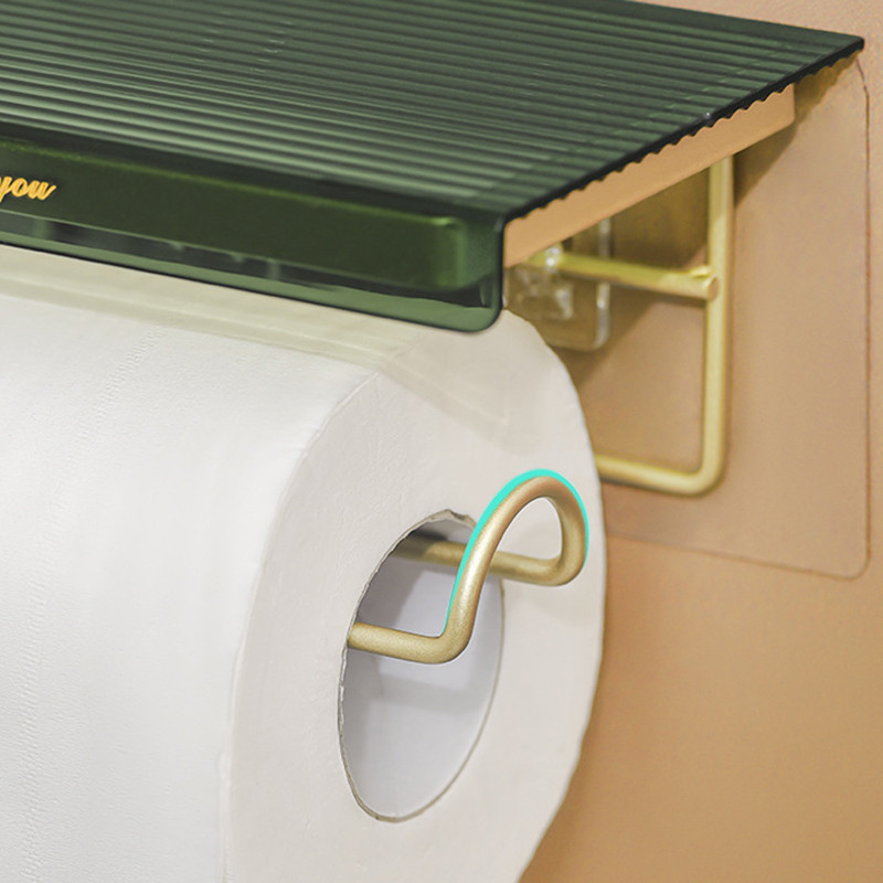 Pie sienas stiprināms tualetes papīra turētājs vannas istabas salvešu plauktu turētāji, pašlīmējošie caurumotāji, virtuves rullīšu papīra vannas istabas piederumi