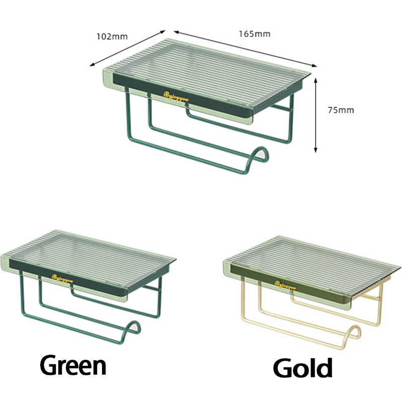 Pie sienas stiprināms tualetes papīra turētājs vannas istabas salvešu plauktu turētāji, pašlīmējošie caurumotāji, virtuves rullīšu papīra vannas istabas piederumi