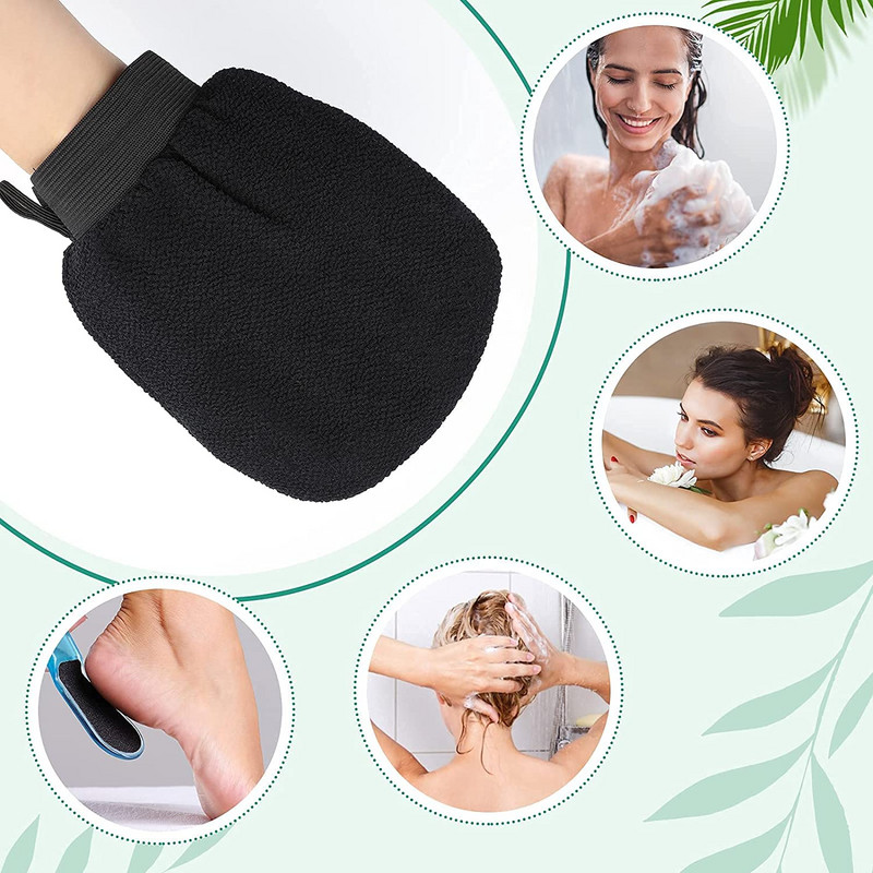 5Pc Hot Marokas Hammam Exfoliating Mitt Kessa skrubja cimdu sagatavošana Izturīgi dušas skrubja cimdi Ķermeņa sejas iedeguma masāžas dūraiņi