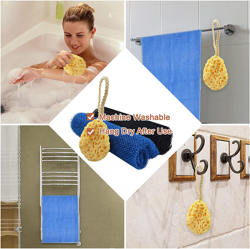 African Net Bath Sponge, 30x80cm African Net Long Bath Net Sponge šveičiamoji dušo kūno šveitiklis Nugaros šveitiklis Odos lygintuvas