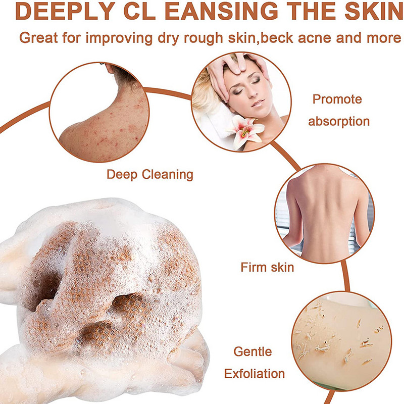 African Net Bath Sponge, 30x80cm African Net Long Bath Net Sponge šveičiamoji dušo kūno šveitiklis Nugaros šveitiklis Odos lygintuvas