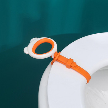 Ανυψωτικό καθίσματος τουαλέτας Κάλυμμα τουαλέτας Λαβή καπακιού ρυθμιζόμενου μεγέθους Φορητό επαναχρησιμοποιούμενο χωρίς αφής Πλένεται για τουαλέτα Travel Hotel Home