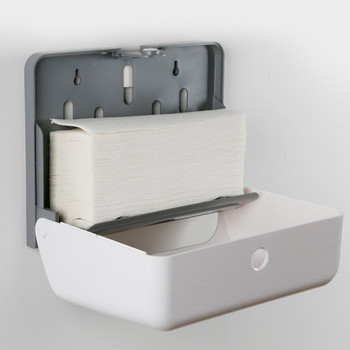 Кутия за кърпички Стенен държач за хартиени кърпи Неперфориран диспенсер за кърпи за кухня, тоалетна, баня, държач за хартиени кърпи