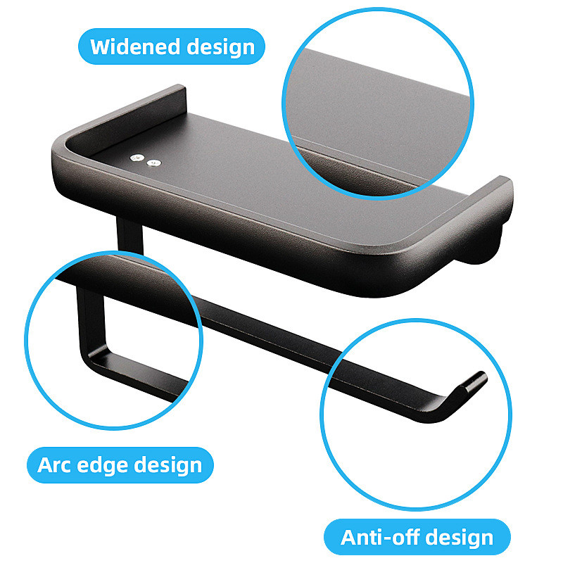 Nerūsējošā tērauda tualetes papīra turētājs vannas istabas sienas stiprinājuma tualetes papīrs tālruņa turētājs plaukts dvieļu ruļļa plaukts vannas istabas auduma piederumi