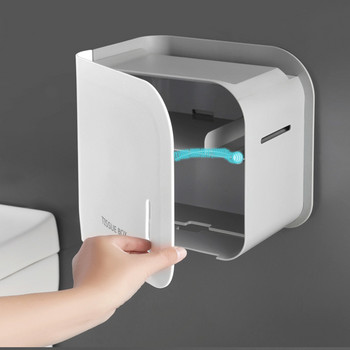 Αδιάβροχη θήκη χαρτιού υγείας Σωλήνας σε ρολό δίσκου τοίχου για κουτί αποθήκευσης χαρτιού τουαλέτας Δίσκος χαρτομάντηλου Ράφι Προμήθειες μπάνιου