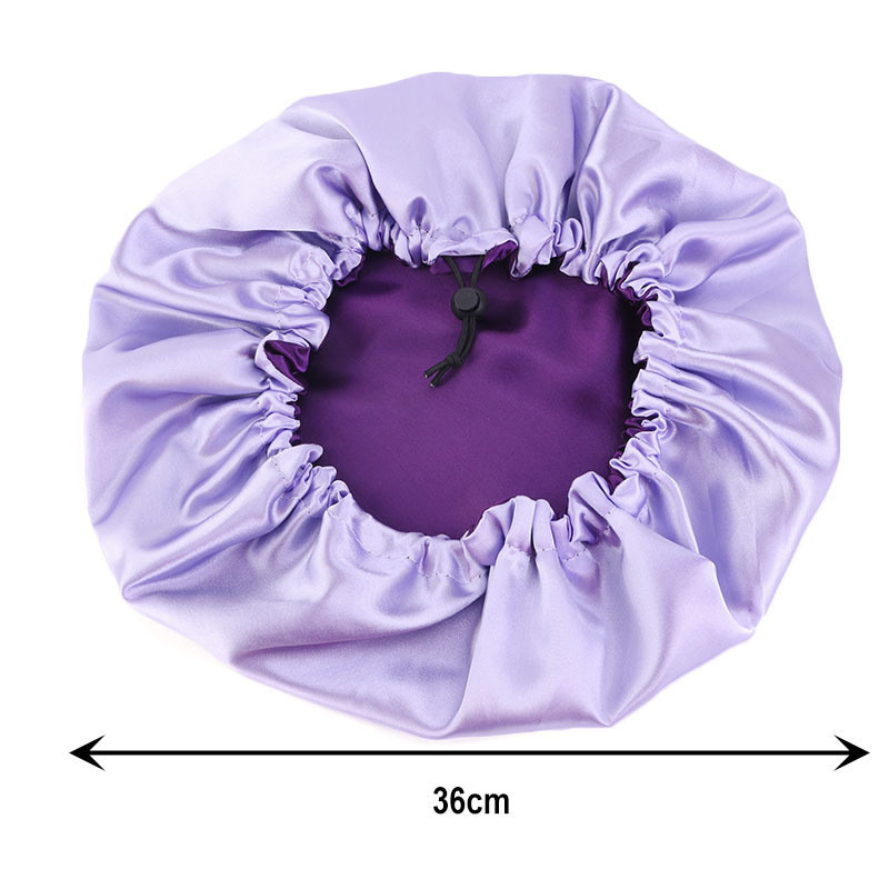 Reverzibilne satenske kape za kosu Dvoslojna kapa za spavanje i noć Pokrivalo za glavu Šešir za kovrčavu proljetnu kosu Dodaci za oblikovanje