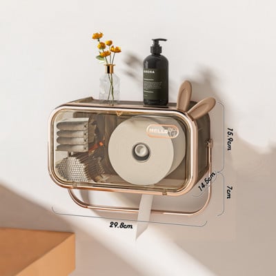 Višenamjenski držač toaletnog papira Vodootporna kutija za maramice Zidni stalak za držač toaletnog papira Luksuzni kupaonski dodaci